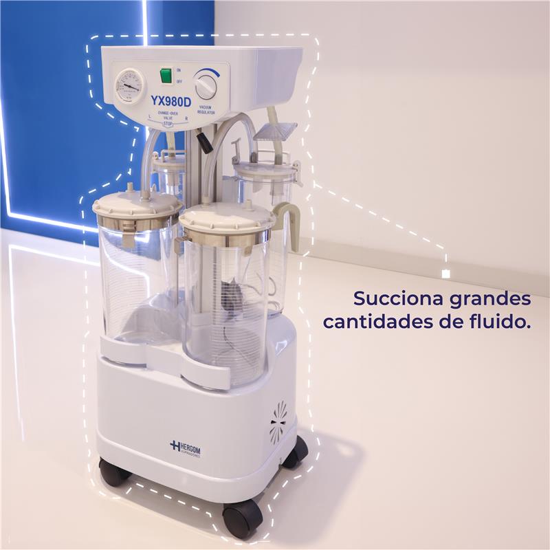 Máquina de Liposucción | Aspirador Quirúrgico para liposucción de 98 L x minuto | Modelo YX980D - Marca Hergom Aspiradores