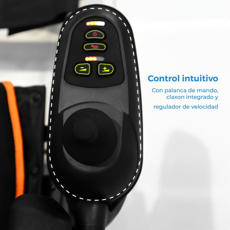 Silla De Ruedas Eléctrica con Estructura de Metal, Neumáticos Reforzadas y Modo Manual y Eléctrico / S500 Marca Handy