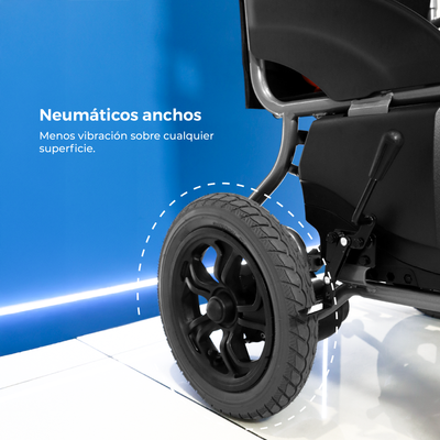 Silla De Ruedas Eléctrica con Estructura de Metal, Neumáticos Reforzadas y Modo Manual y Eléctrico / S500 Marca Handy