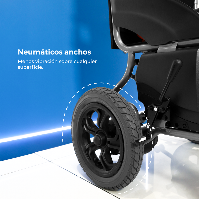 Silla De Ruedas Eléctrica con Estructura de Metal, Neumáticos Reforzadas y Modo Manual y Eléctrico / S500 Marca Handy