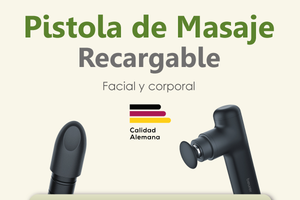 Pistola de masaje para uso facial y corporal recargable MG79