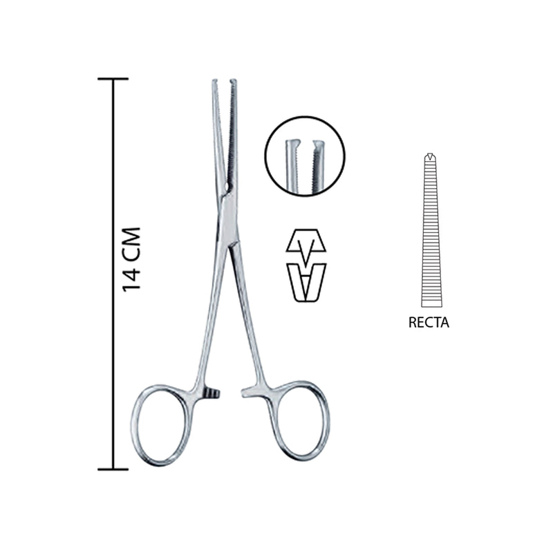 Pinza Rochester Kocher de Acero Inoxidable | Marca Hergom Medical ...