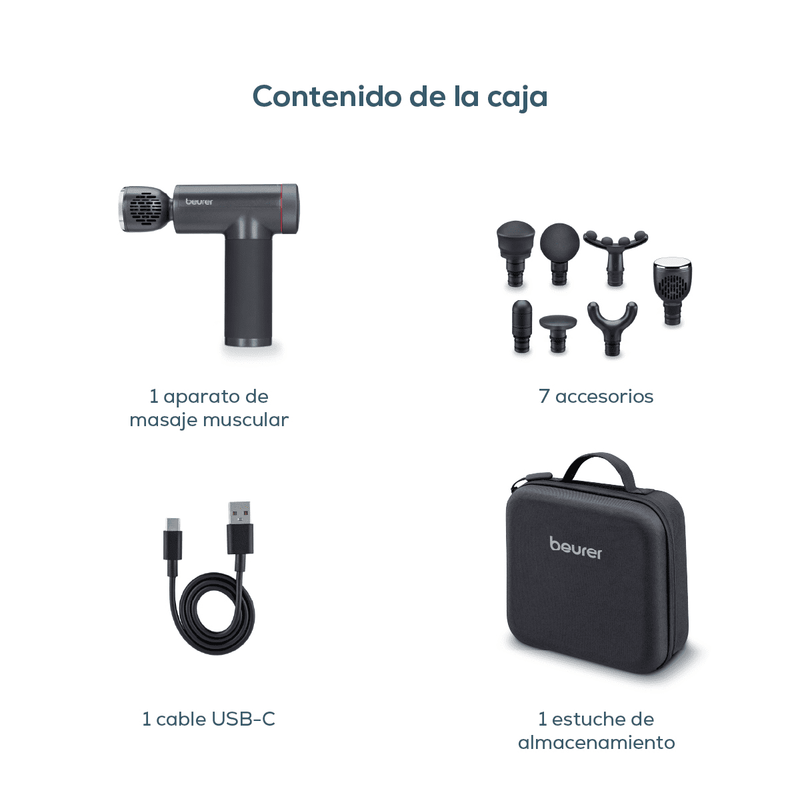 Pistola masajeadora por golpeteo con función frío/calor - MG195 Marca beurer