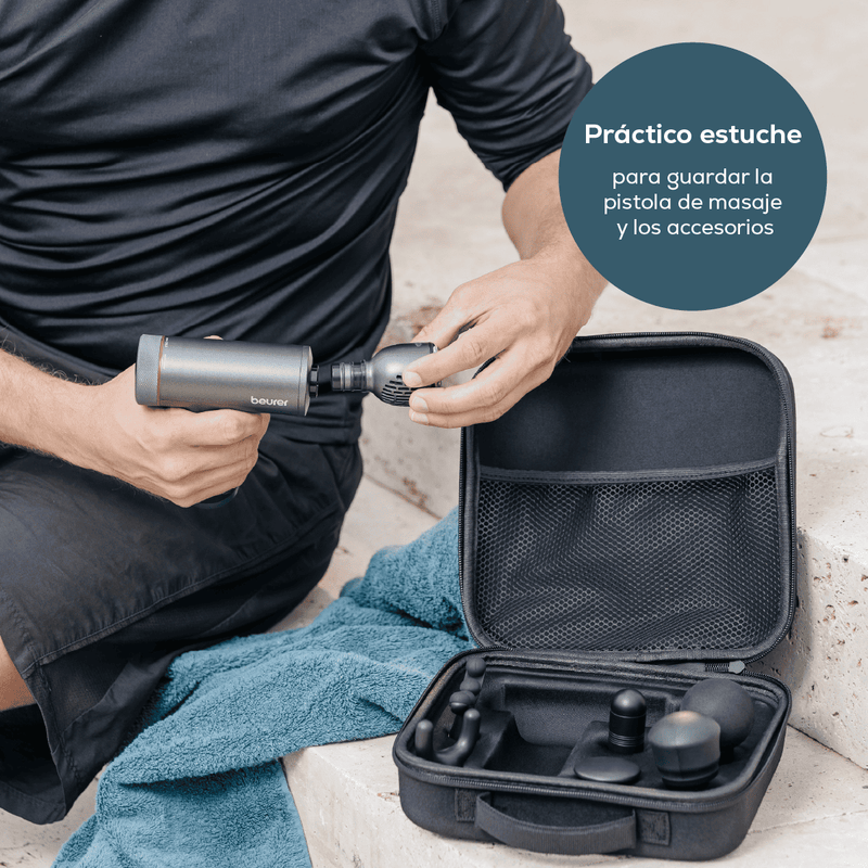 Pistola masajeadora por golpeteo con función frío/calor - MG195 Marca beurer