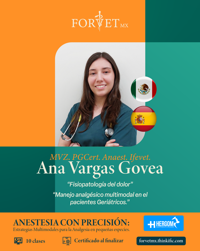 Curso: ANESTESIA CON PRECISIÓN: Estrategias Multimodales para la Analgesia en pequeñas especies. 🐾💉