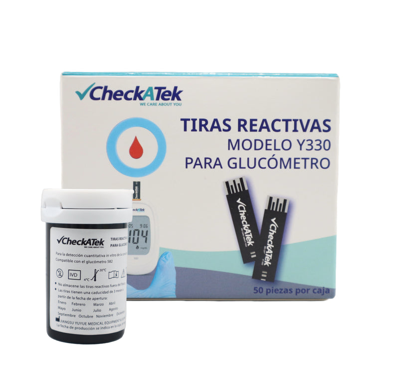 Tubo de 25 Tiras Reactivas para Glucometro GL582 - Marca Checkatek