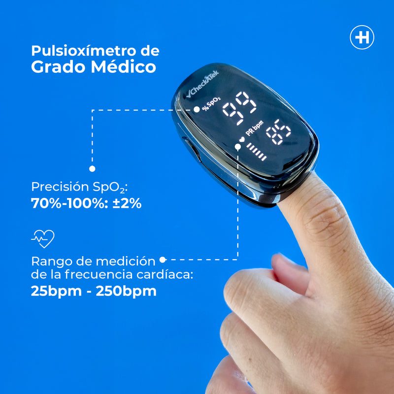 Oxímetro de pulso de grado médico con pantalla LED OP103 - Marca Checkatek