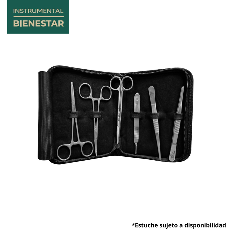 Equipo de asepsia de 6 piezas "La Clínica es Nuestra" Bienestar de Alta Calidad | Acero inoxidable - Marca Hergom