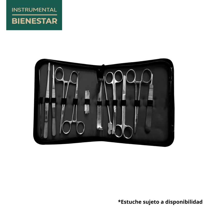 Set Instrumental para  Curación 12 piezas "La Clínica es Nuestra" Bienestar de Alta Calidad - Marca Hergom Medical