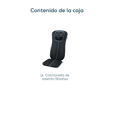 Asiento de Masaje MG254 Shiatsu para Cuello y Espalda, Ajuste de Altura, Cubierta Desmontable para Lavado y Función de Calor / MG254 Marca Beurer