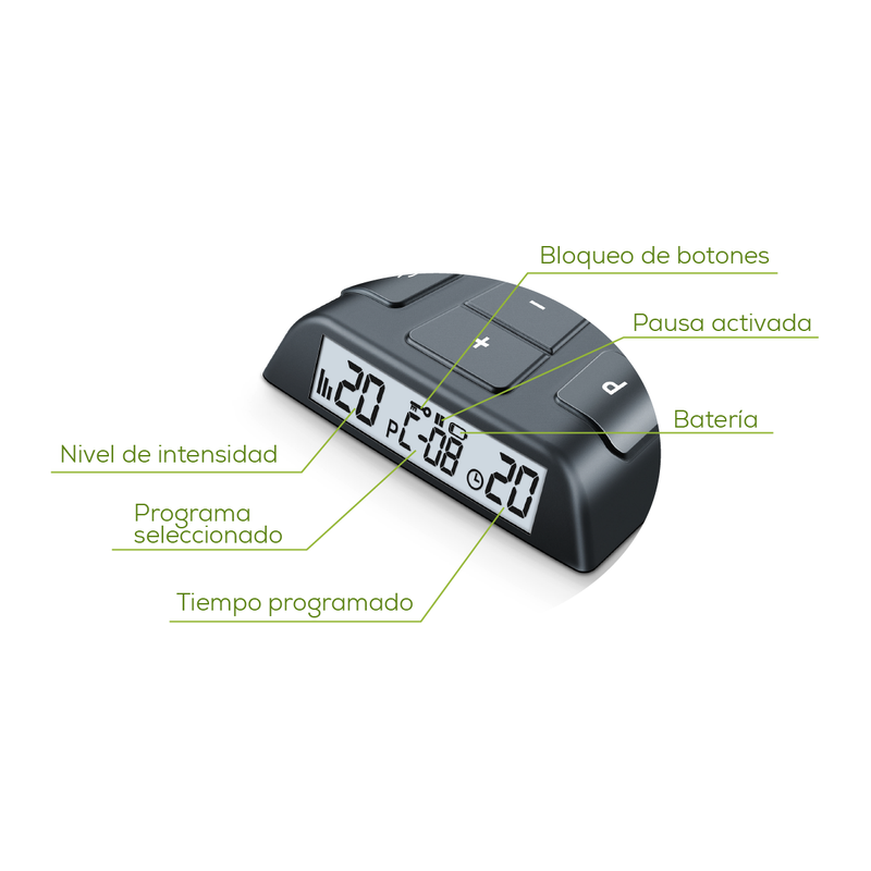 Cinturón Electroestimulador EM37 para Onificación Abdominal de 4 Electrodos y 5 Programas de Entrenamiento, Tamaño de 75 a 140 cm / EM37 Marca Beurer