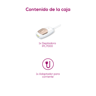 Depiladora Láser Compacto IPL7000 Satin Skin Pro para Cuerpo y Cara / IPL7000 Marca Beurer®