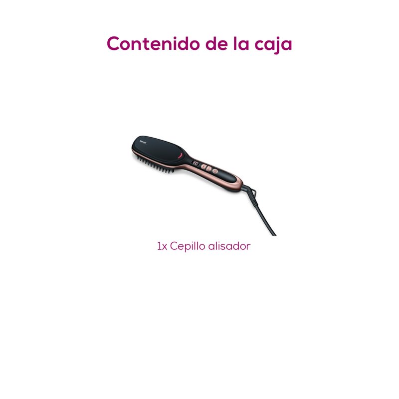 Cepillo Ionico Alisador Anti Frizz para el Cabello con Alisado Instantáneo para Más Brillo / HS60 Marca Beurer