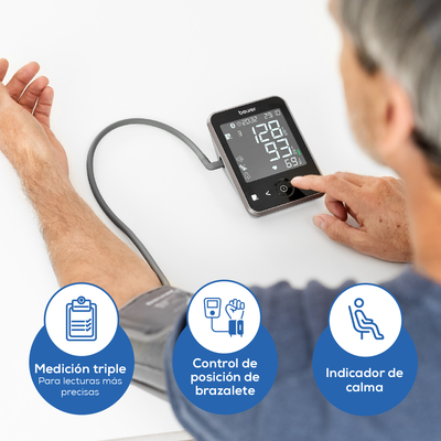 Tensiómetro BM64 - Con detección de fibrilación auricular (AFib) para la prevención de accidentes cerebrovasculares - Marca Beurer