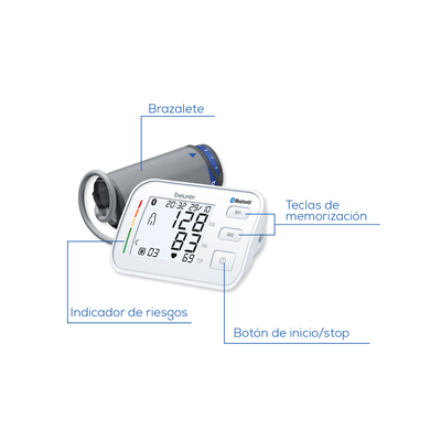Baumanómetro BM57 Digital Bluetooth para Conexión con Smartphone / BM57 Marca Beurer