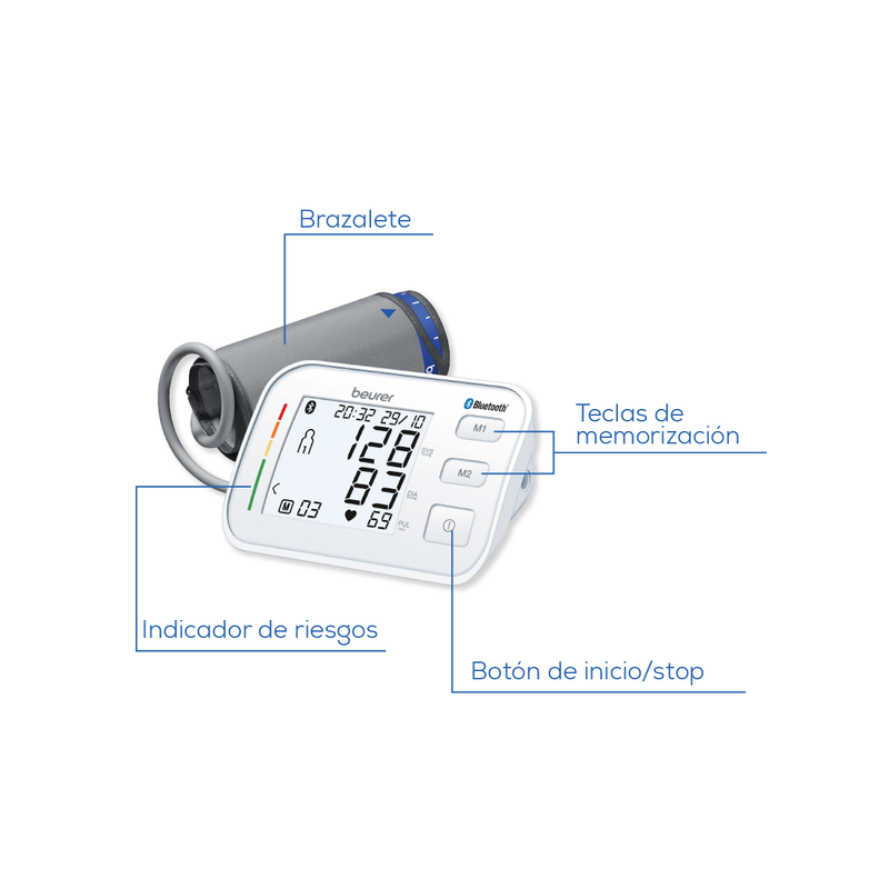 Baumanómetro BM57 Digital Bluetooth para Conexión con Smartphone / BM57 Marca Beurer