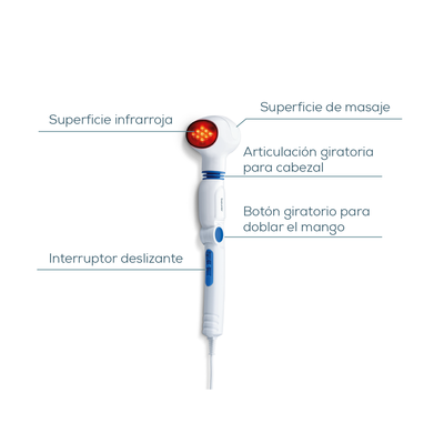 Masajeador portátil de vibración y masaje de calor por infrarrojos, 3 niveles de calor - Marca Beurer