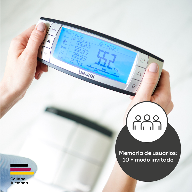 Báscula Diagnóstica BF105 de Cuerpo Completo con Bluetooth y 8 Electrodos para una Mayor Exactitud / BF105 Marcar Beurer