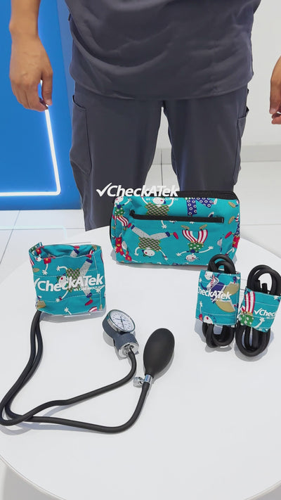 Baumanómetro Pediátrico con Set de 3 Brazaletes para Medición para Neonato, Infantil y Pediátrico | Marca Checkatek