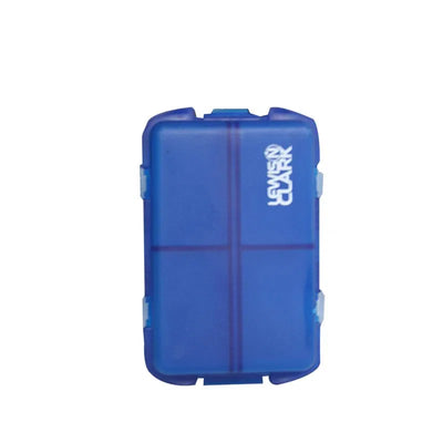 Pastillero organizador tipo caja con 10 compartimientos independientes, color azul - Marca Handy
