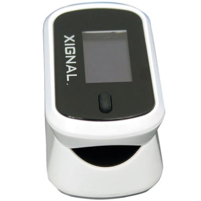 Oxímetro Digital de pulso para uso adulto y pediátrico, color gris/blanco - Marca Xignal