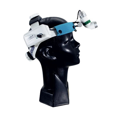 Lámpara frontal médica de 3W con estructura ajustable, 6 horas uso incluye estuche metálico - Marca Led View
