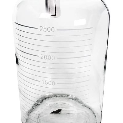 Frasco de 2500ml para aspirador quirúrgico, fabricado en vidrio - Marca Hergom Aspiradores