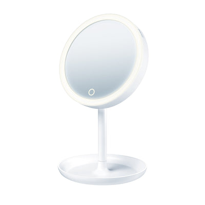 Espejo para Maquillarse con Luz LED y Sensor Touch, Incluye Espejo Magnético Extra de 5 Aumentos / BS45 Marca Beurer