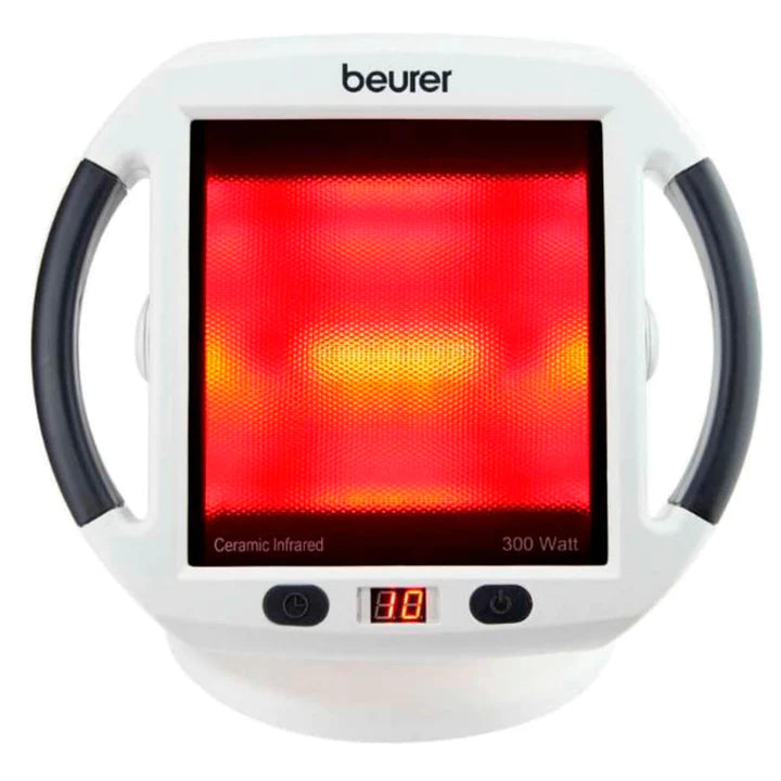 Lámpara de calor infrarrojo, pantalla de regulación, alivia resfriados y tensiones musculares - Marca Beurer