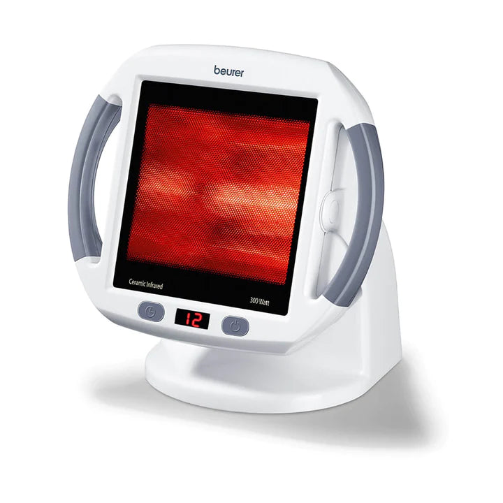 Lámpara de calor infrarrojo, pantalla de regulación, alivia resfriados y tensiones musculares - Marca Beurer