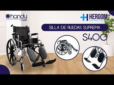 Silla De Ruedas HANDY Estructura Plegable, Frenos Reforzados y Manubrios Abatibles / S400 Marca Handy